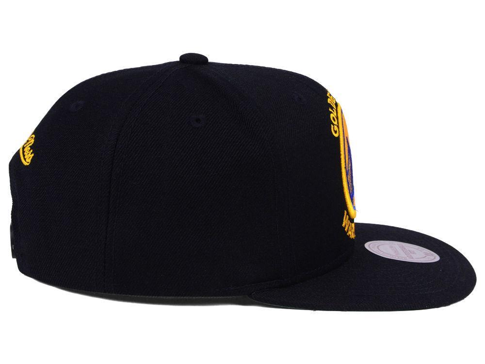 Casquette Snapback avec logo NBA XL des Golden State Warriors Mitchell &amp; Ness